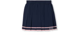 Pleated skirt with striped trim