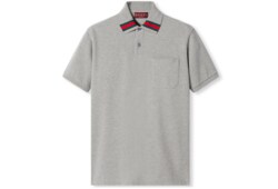 Polo en coton avec bande Web