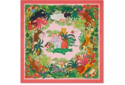 Carré in seta con stampa del progetto 90 x 90