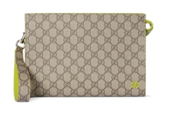 Pochette petit format à finitions vert acide