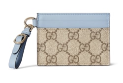 GG Emblem card case with strap