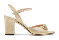 Women's mid-heel sandal with Horsebit