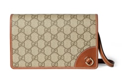 GG Emblem wallet with leather strap