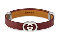 Gucci Interlocking Armband aus Leder