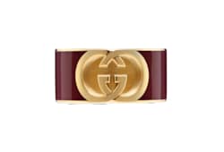 Gucci Interlocking Ring mit Emaille