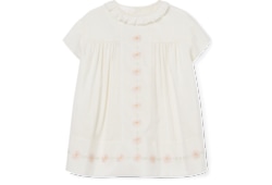 Babykleid aus Seide und Baumwolle mit Stickerei