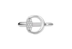 Anello Gucci Horsebit oro 18k con diamanti