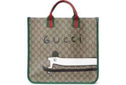Bolso tote infantil con GG y estampado