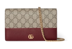 กระเป๋าสตางค์ GG Marmont bi-color wallet on chain