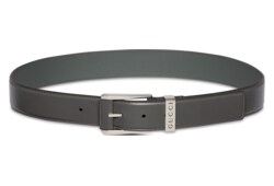 Belt with squared buckle