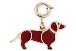 Dog-shaped bag charm