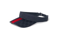 Visiera in tessuto GG con Web