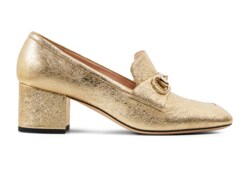 Mocasín con tacón y Horsebit para mujer