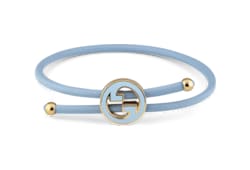 Bracelet with enamel Round Interlocking G