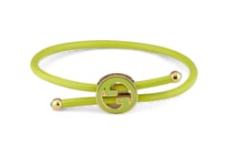 Pulsera con GG entrelazada redonda esmaltada