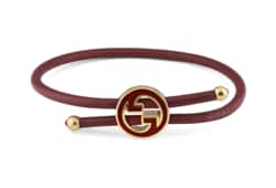 Bracelet avec détail GG enlacés rond en émail