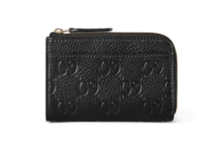 Tarjetero con cremallera GG Emblem