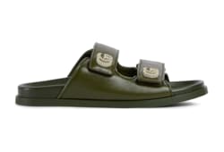 Women's sandal with crystal Double G