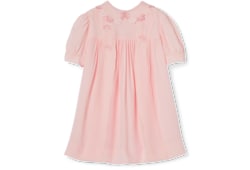 Children's embroidered silk dress