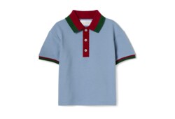 Polo de algodón con tribanda Web para bebé