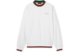 Cotton piquet sweatshirt with Web