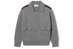 Cardigan bambino in lana con cerniera