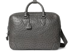 Aktentasche aus Straußenleder mit Doppel G