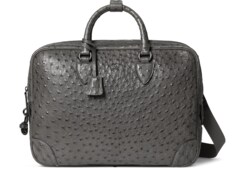 Ostrich briefcase with Double G