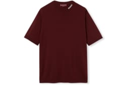 T-shirt en coton et soie avec motif Gucci en intarsia