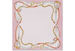 Vierecktuch aus GG Seidenjacquard mit Print