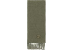 Cashmere scarf with patch