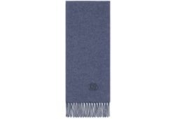 Cashmere scarf with patch
