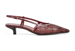 Décolleté slingback donna con cristalli GG
