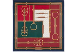 Carré en twill de soie imprimé