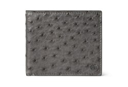 Faltbrieftasche aus Straußenleder mit Doppel G