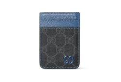 Tarjetero magnético con ribete azul