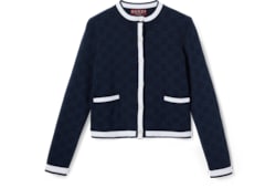 Cardigan in fine cotone GG jacquard