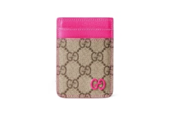 Bright pink trim magnetic card case