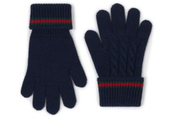 Gants pour enfant en laine avec bande Web