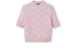 Haut en jacquard de laine bouclée GG