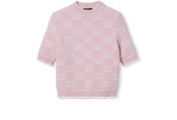 Top de jacquard de lana de rizo con GG