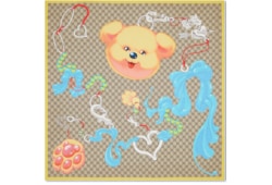 Carré in seta con stampa del progetto 90 x 90