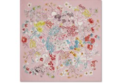 Vierecktuch aus Seidentwill mit Print