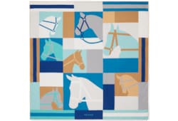 Printed silk jacquard carré