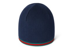 Cappellino neonato in cotone con Web