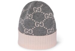 Cappello in jacquard di cashmere GG