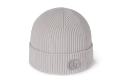 Cappello in cashmere con patch