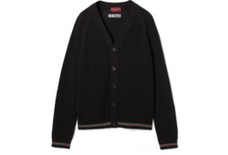 Cardigan en maille de coton avec bande Web