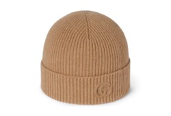 Cashmere hat with patch