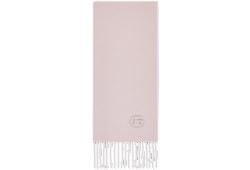 Cashmere scarf with patch